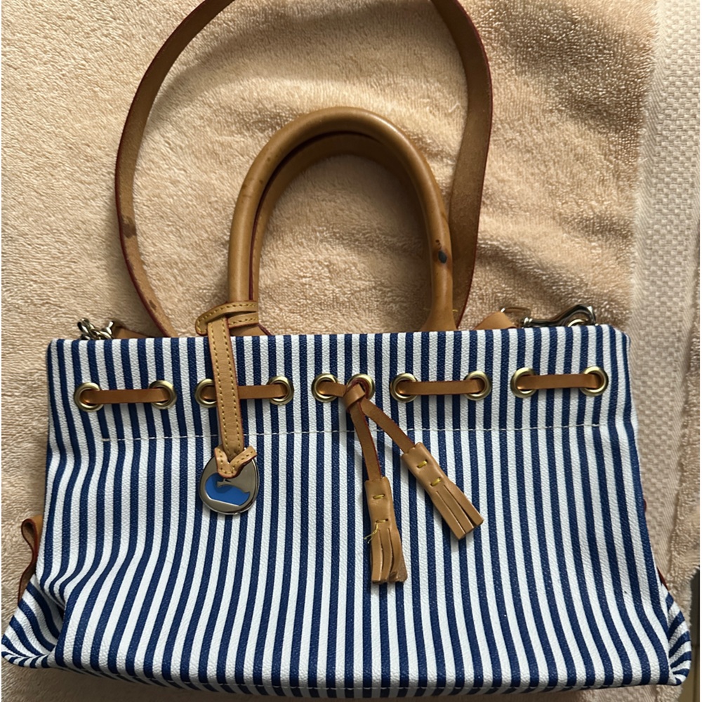 Dooney and Bourke striped tassel bag